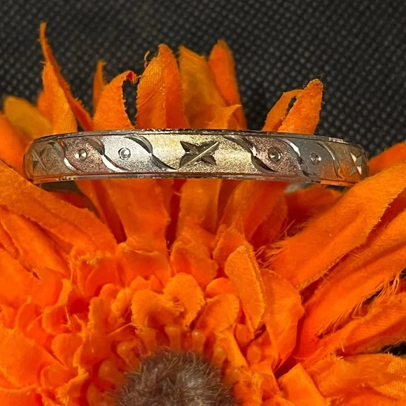 UGC Child’s TWO, 2” bangle bracelets with gold plating over bronze for kids
